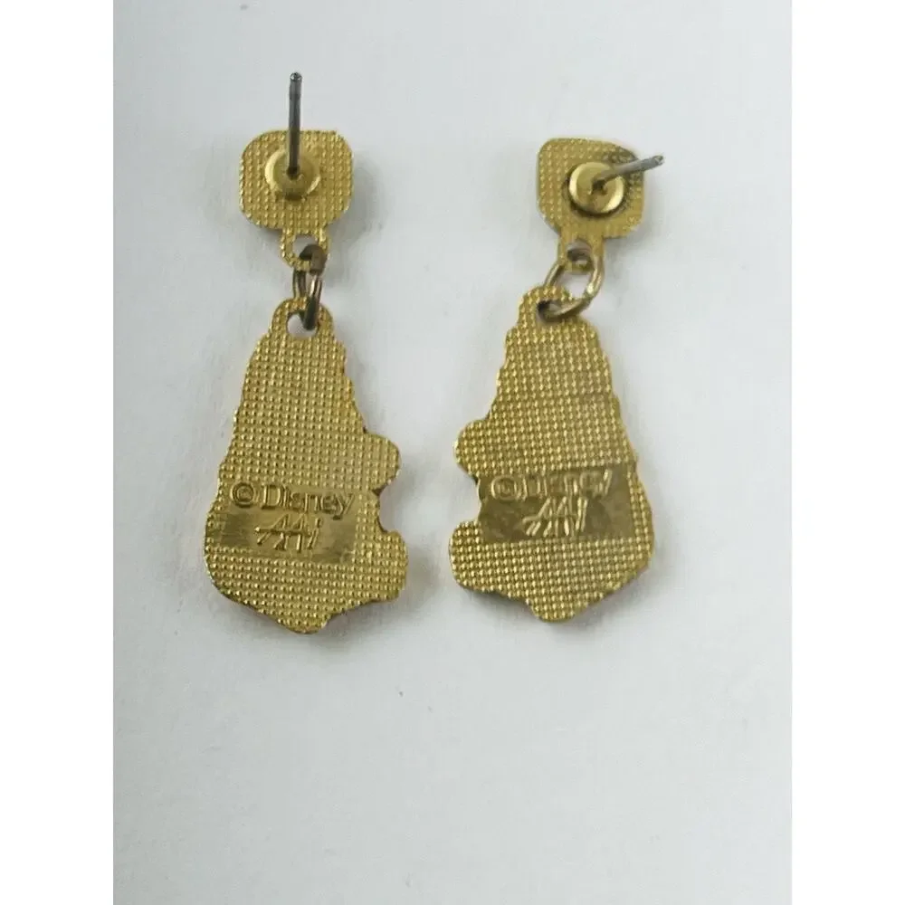 Vintage Winnie the Pooh Dangle Earrings Sitting Pooh w/Honey Pot Enamel Disney - Picture 10 of 14
